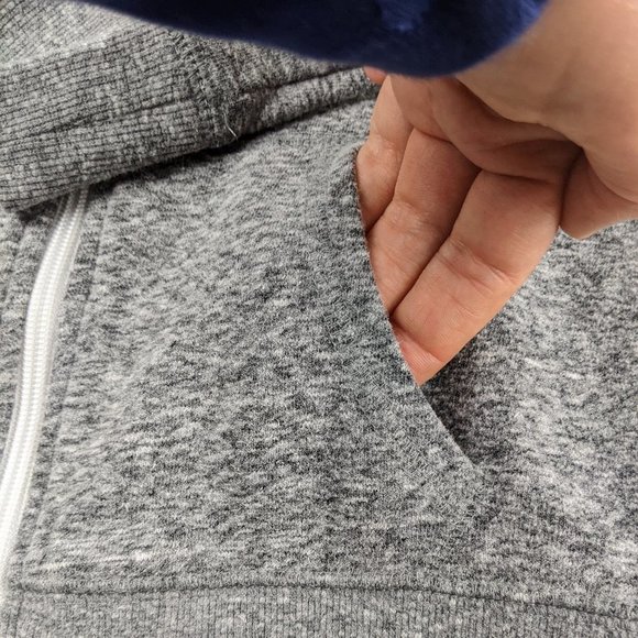 Justice Grey Zip Up Hoodie Size 7 - Picture 6 of 12